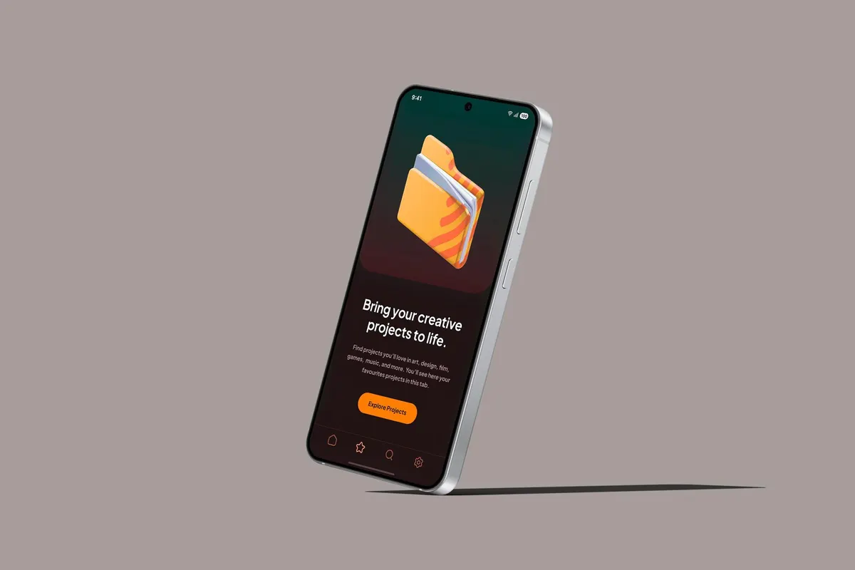 Perspective Samsung Galaxy S25 Mockup