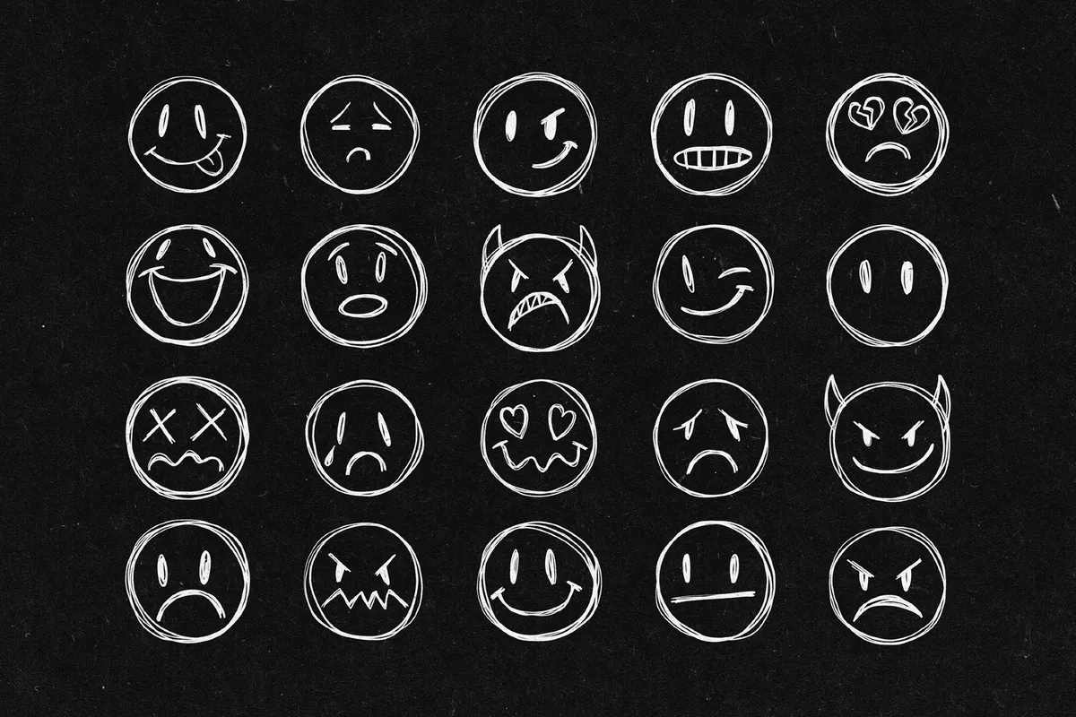 20 Smile Scribbles Pack