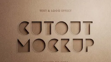 Minimalist Cut Out Mockup
