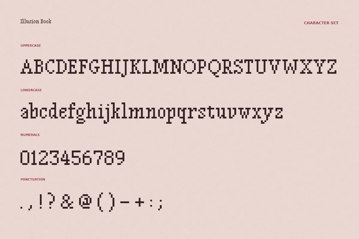 Illusion Book - Gothic Pixel Font