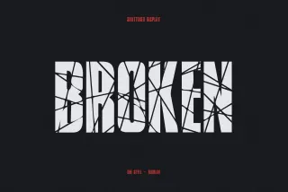 Broken Glass Font