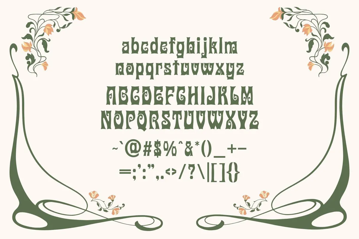 Fleur Royale - Art Nouveau Typeface