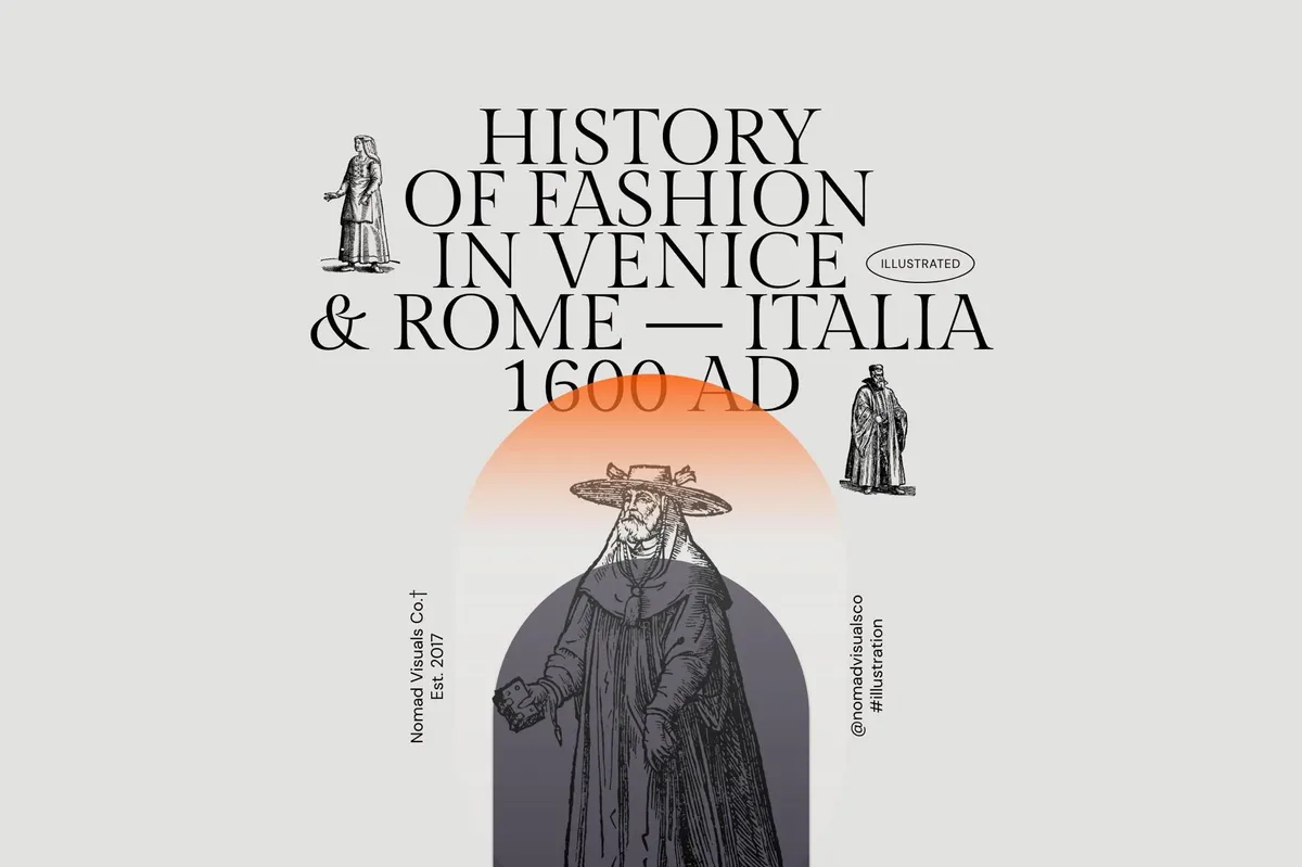 History of Fashion - Vector Illustrations