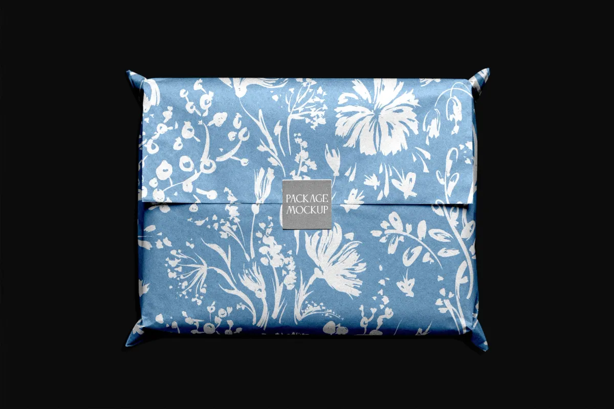 Gift Wrap Package Mockup