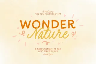 Wonder Nature - Monoline Font Duo
