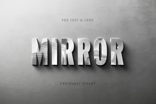 Reflecting Metallic Logo Mockup