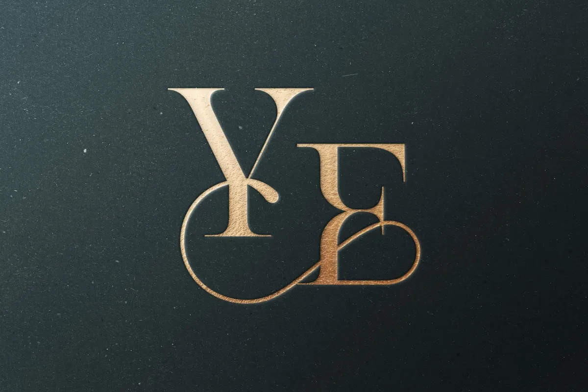 Gold Pressed Logo Mockup