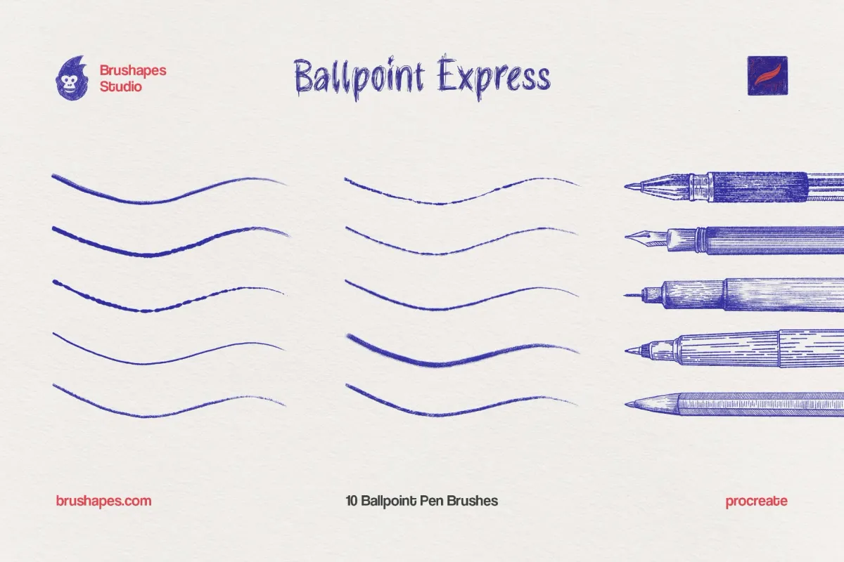 Ballpoint Pen Procreate Brushes