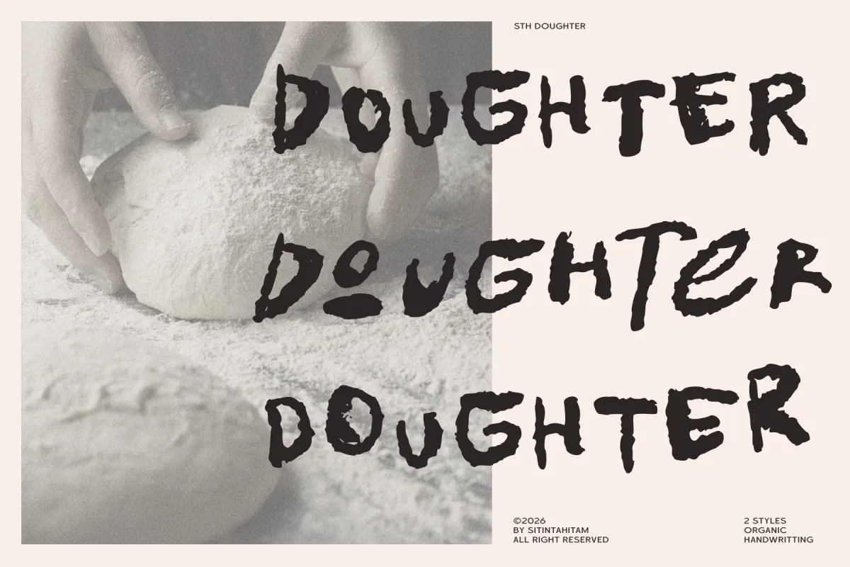 STH Doughter - Rough Handwritten Font