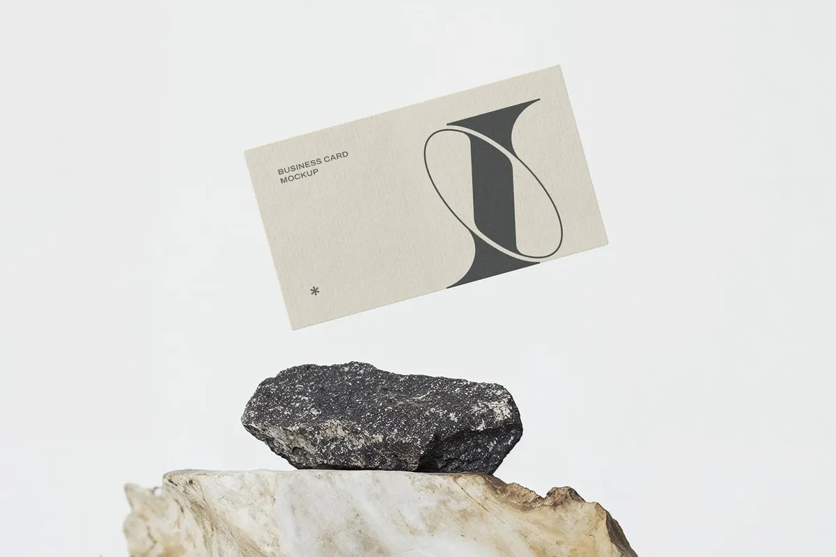 Cardboard Business Card Mockup