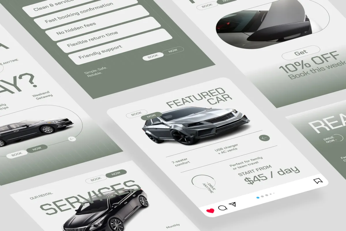 Car Rental Instagram Pack - Affinity Template