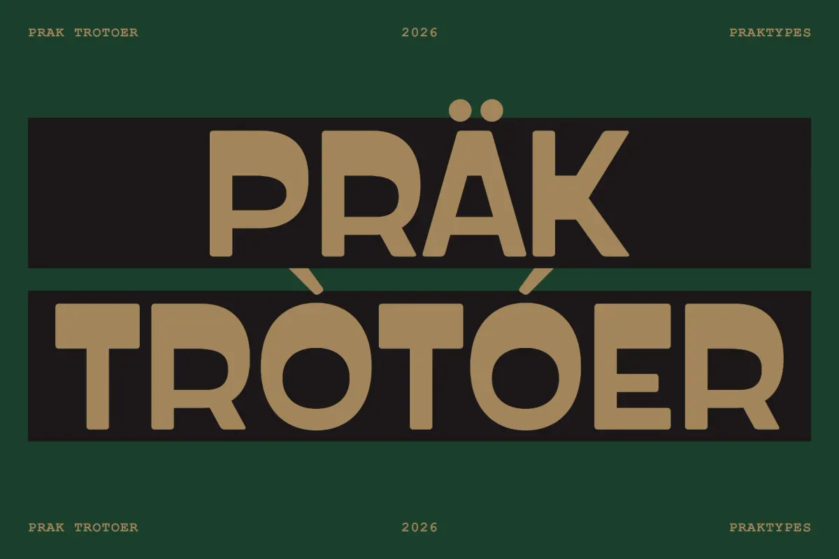 PRAK Trotoer - Vintage Display Font