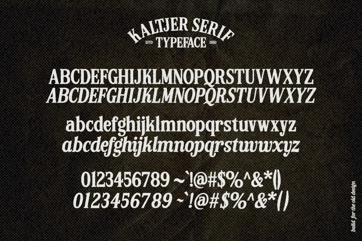 Kaltjer - Vintage Serif Font