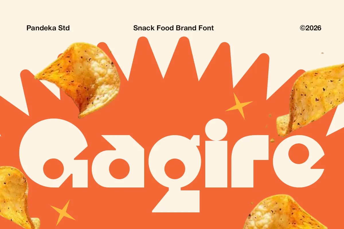 Gagire - Playful Chunky Food Font