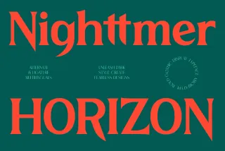 Nighttmer Horizon - Bold Gothic Display Font