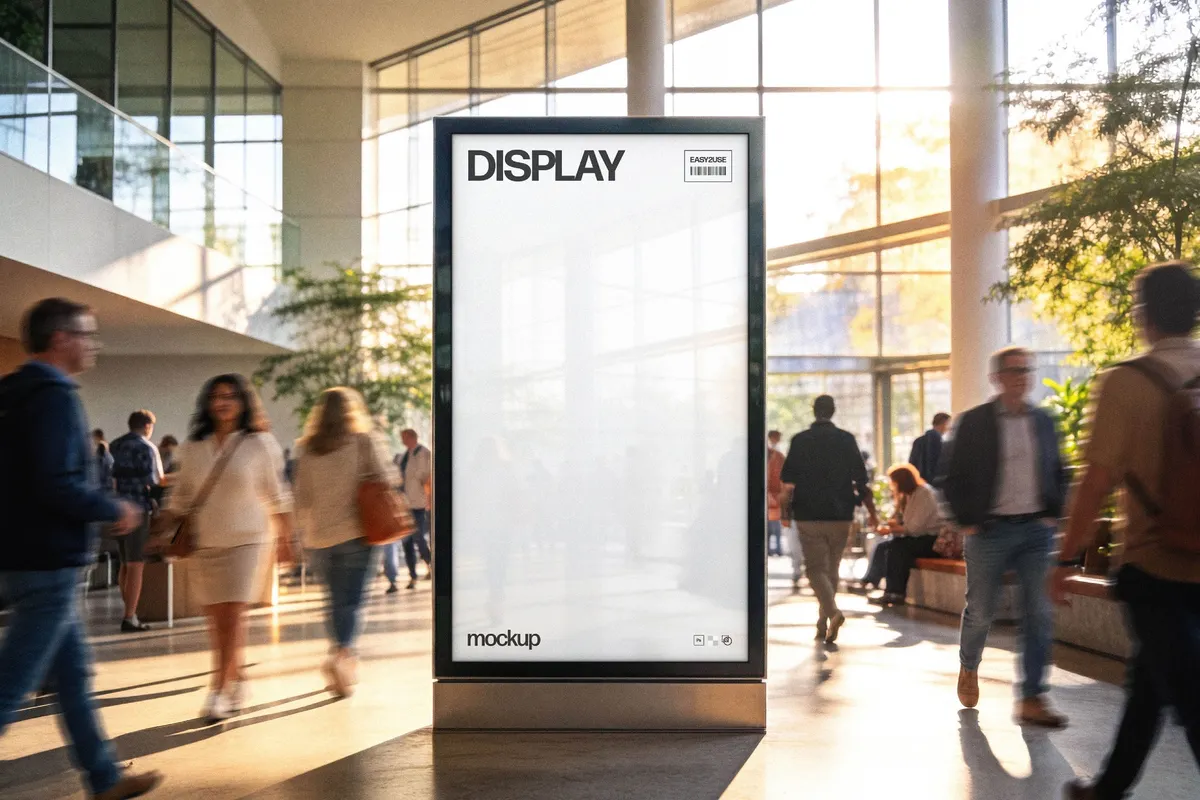 Event Hall Digital Signage Mockup