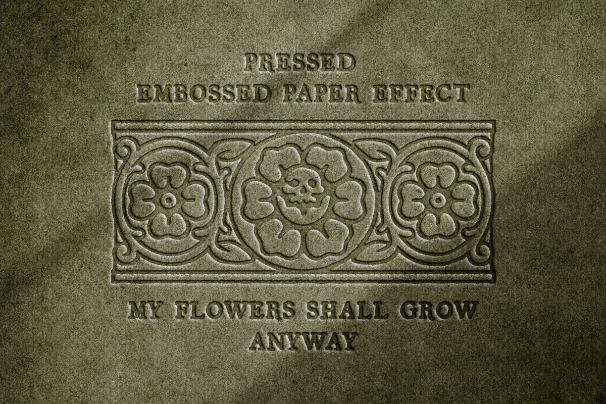 Embossed Paper Press Text Effect