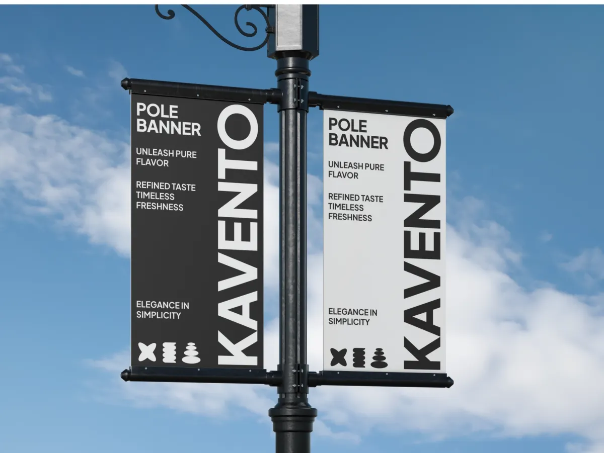 Event Pole Banner Double Mockup