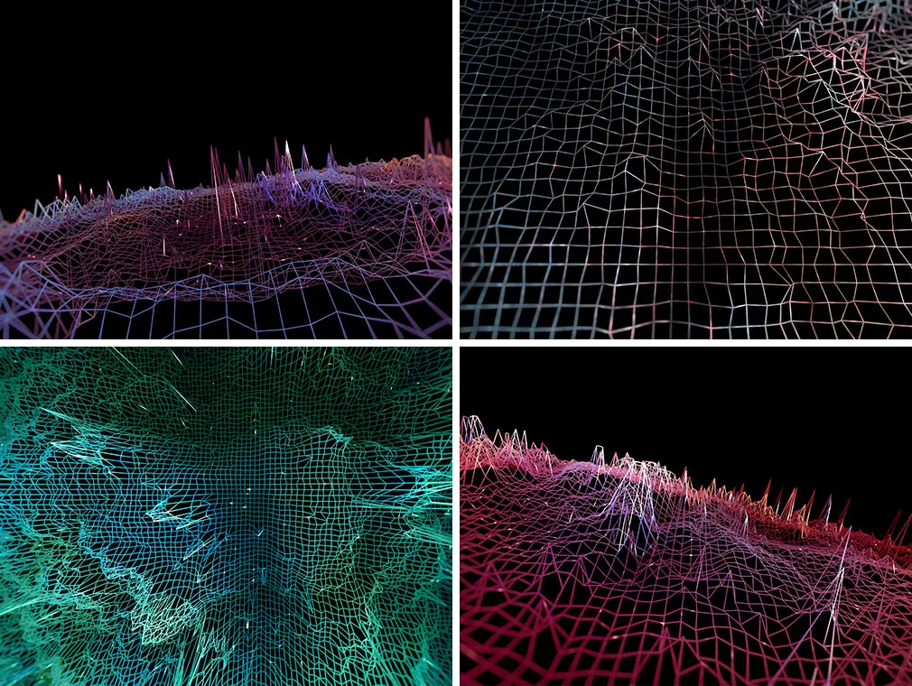 Spacetime Abstract Wireframe Backgrounds