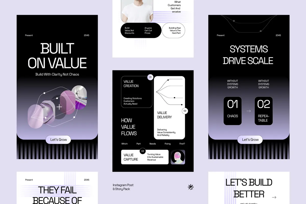 Business Market Value Instagram - CANVA Template