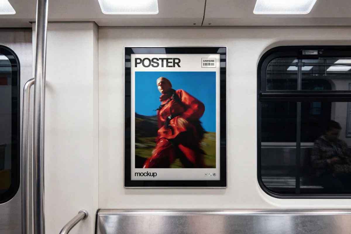 Subway Train Poster Mockup