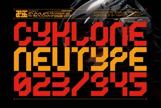 Cyklone — Futuristic Techno Cyberpunk Font