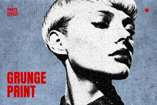Grunge Halftone Photo Effect
