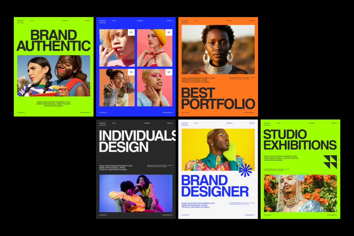 Colorful Brand Identity Social Media Bundle