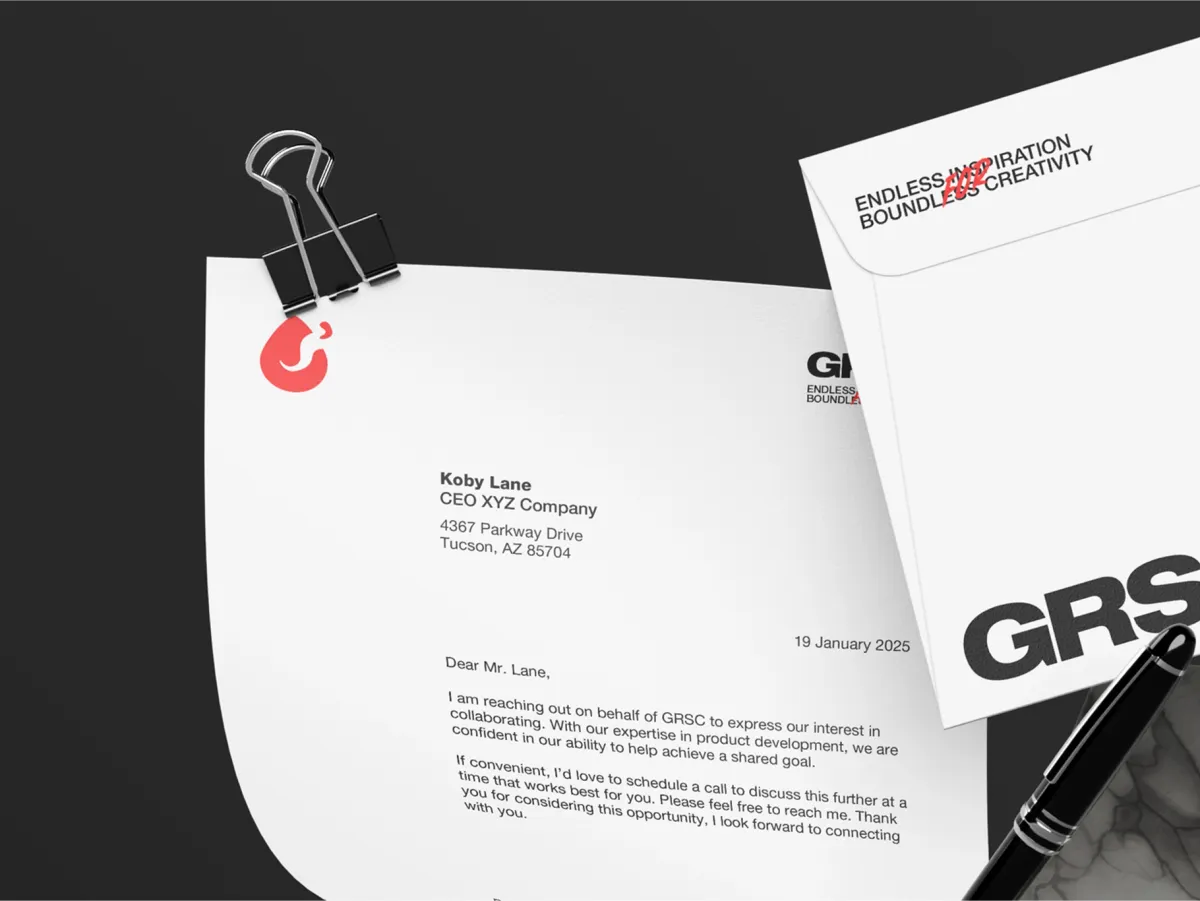 Letterhead Business Card with Marble Mockup Flying