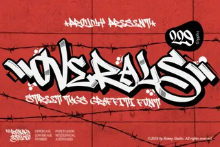 Overals — Street Tags Graffiti Font