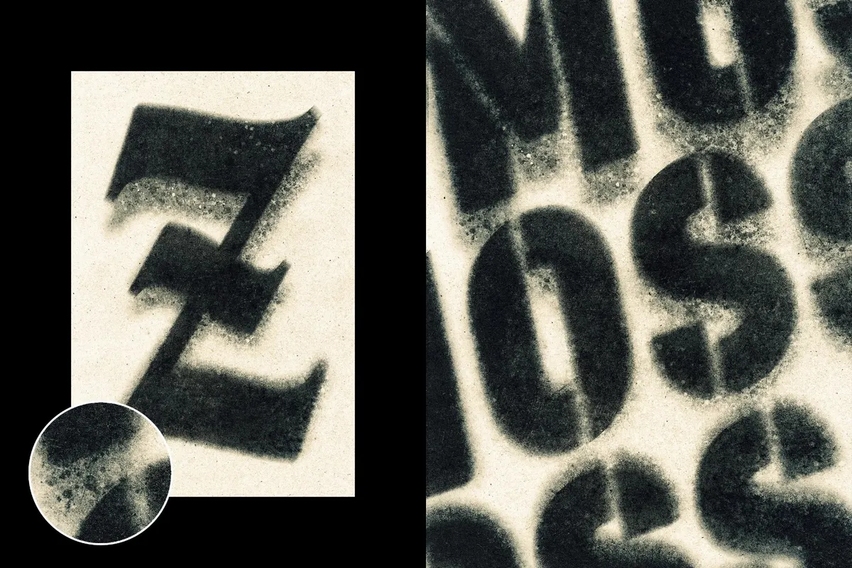 Mossy Charcoal Dust Text Effect