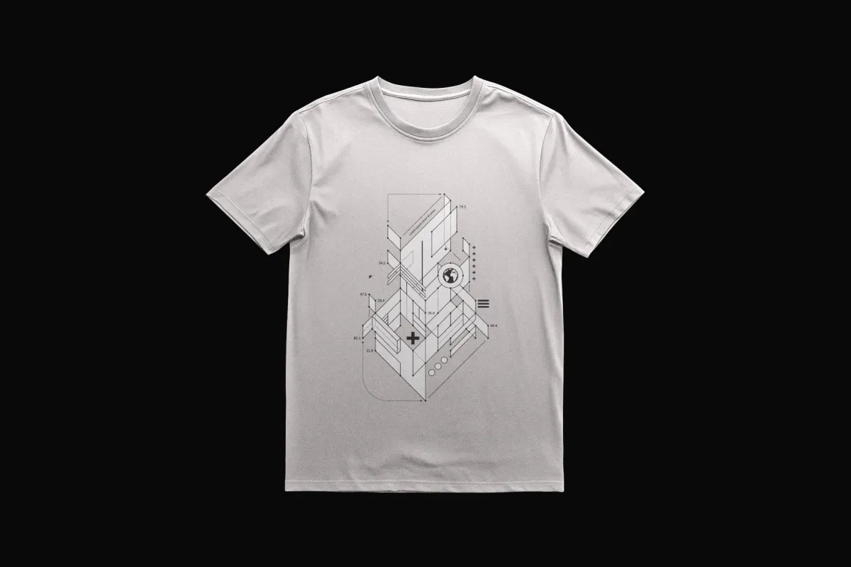 Isolated Round Neck T-Shirt Mockup