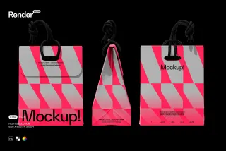 Compact Shopping Bag Mockup Set
