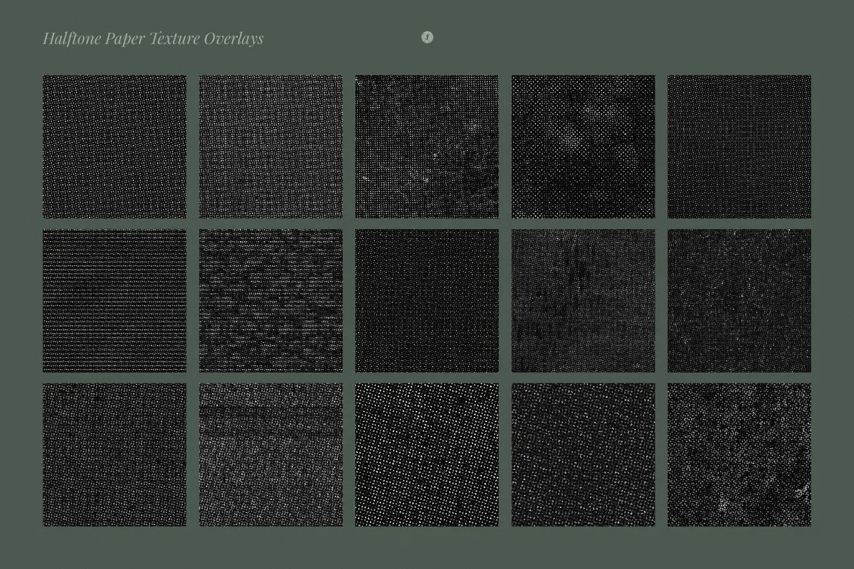 Halftone Paper Grain Overlays