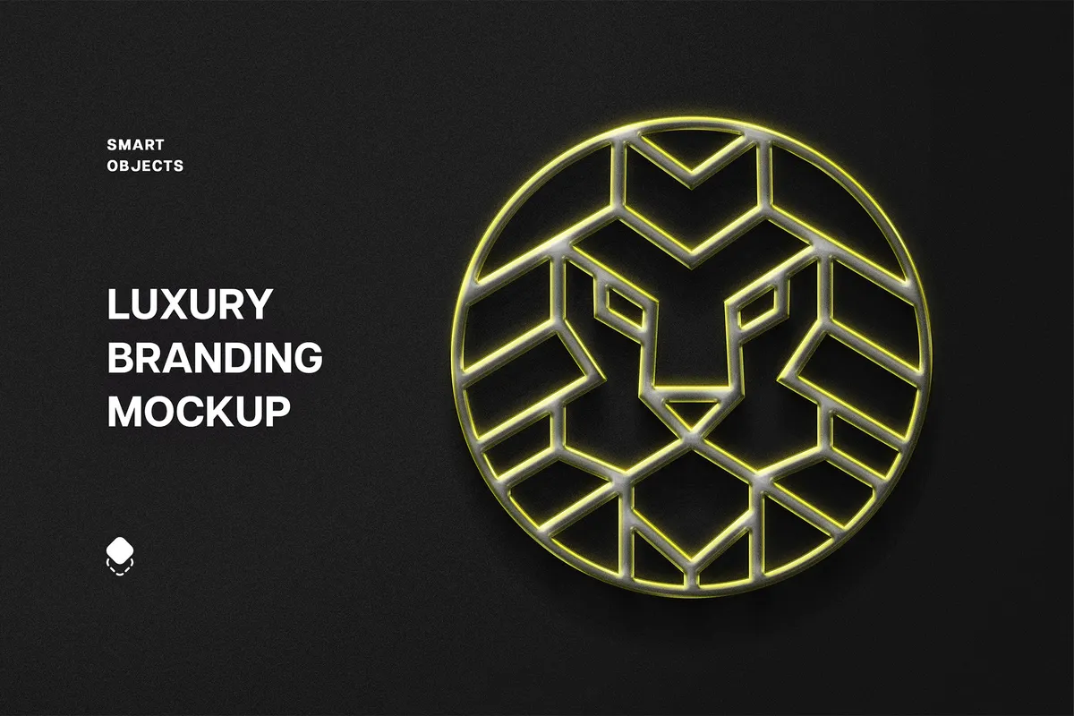 Luxury Gold Sign Logo Mockup