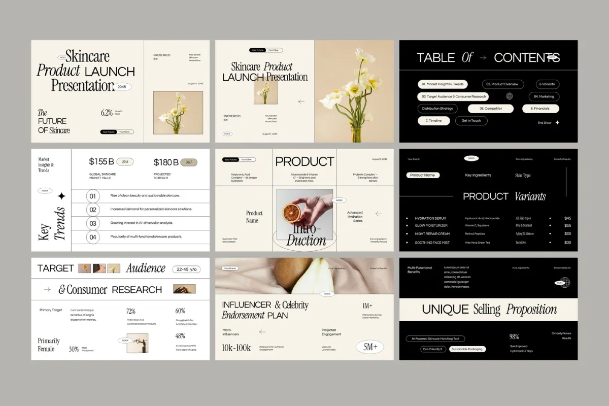 Cosmetic Launch Presentation Keynote Template