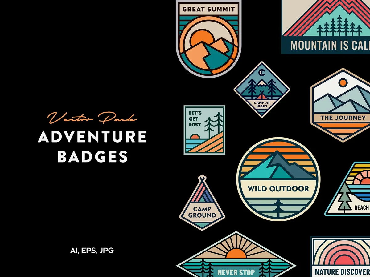 Adventure: Vector Badges Pack