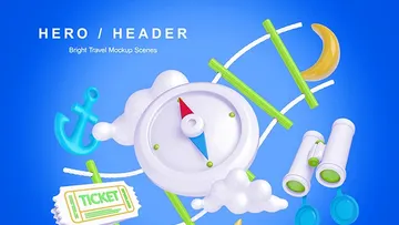 Bright Travel Mockup Scenes