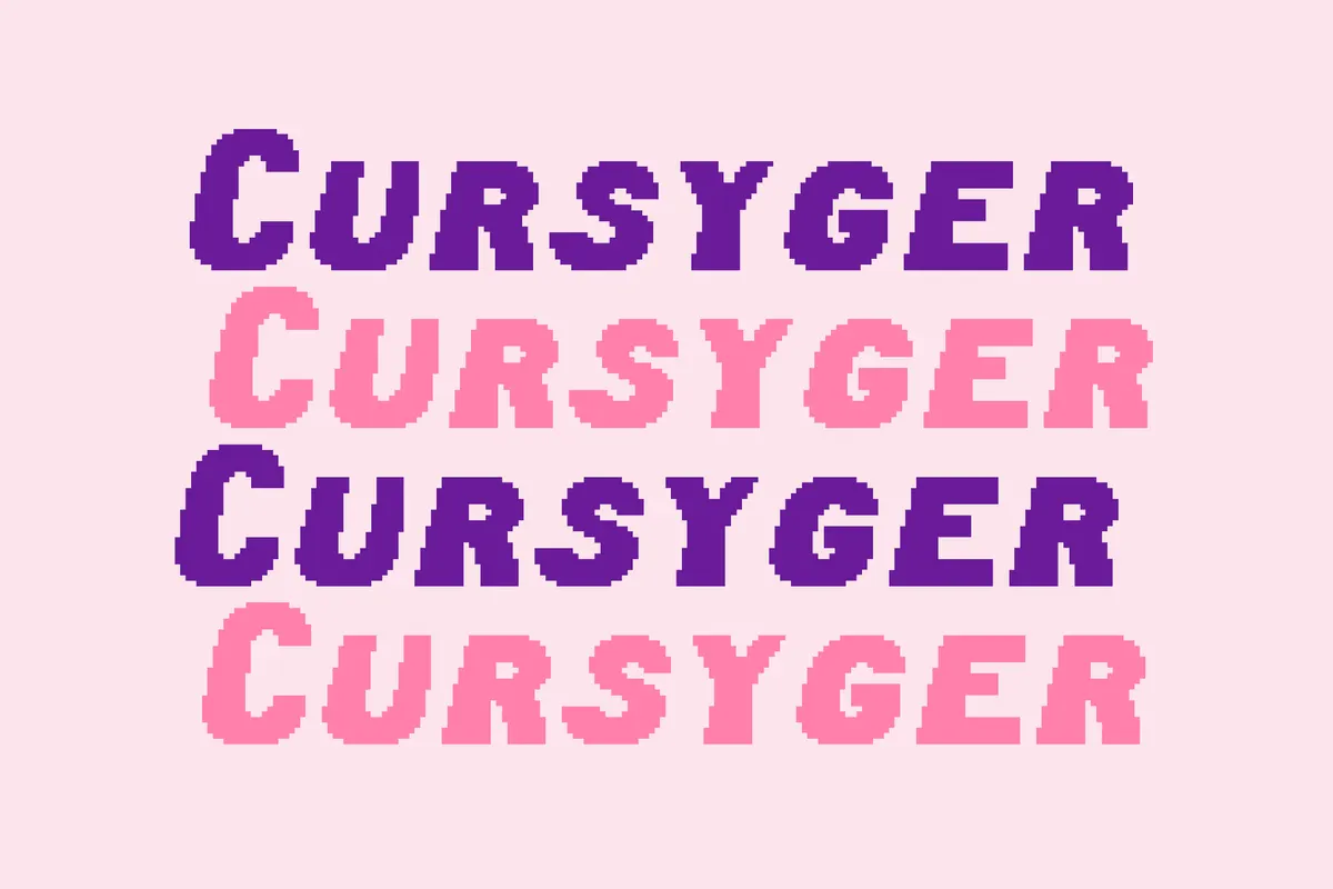 Cursyger - Pixel Gaming Font