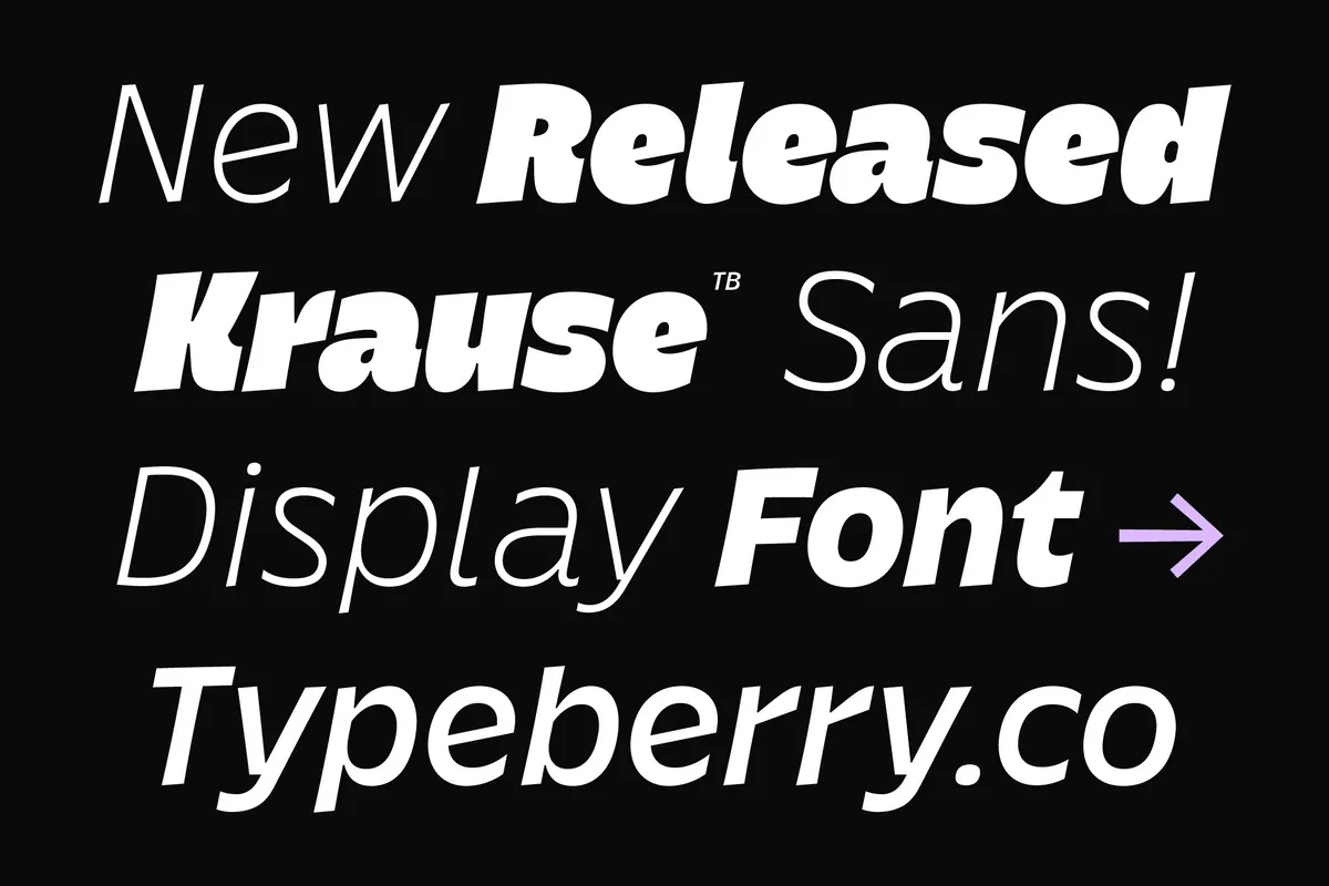 Krause - Playful Sans Serif Display Font Family
