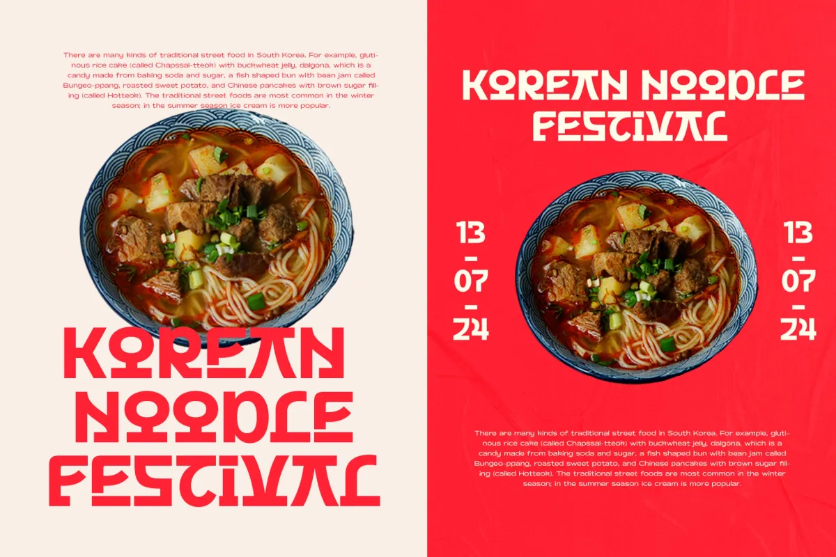 Korean Strawberry Milk - Hangul-Inspired Y2K Font