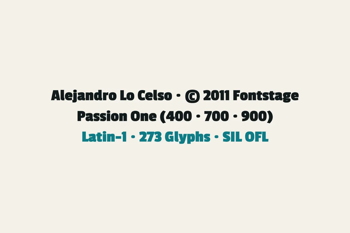 Passion One - Free Chunky Sans