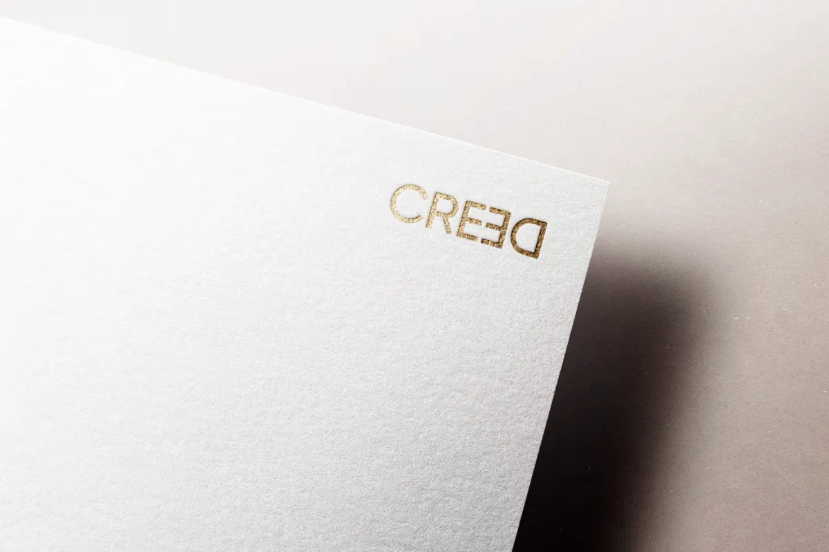 Corner Paper Logo Mockup