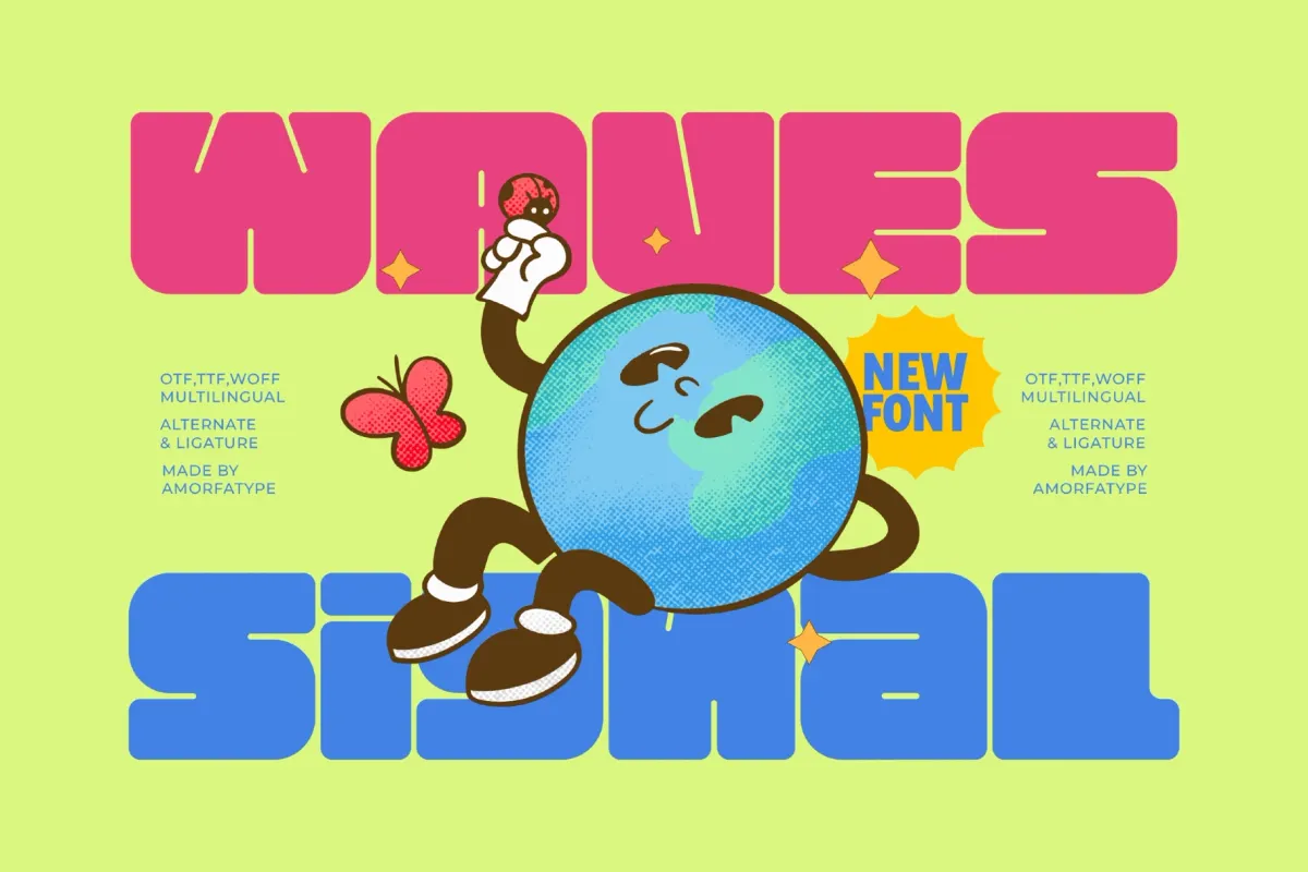 Waves Signal - Bold Playful Typeface