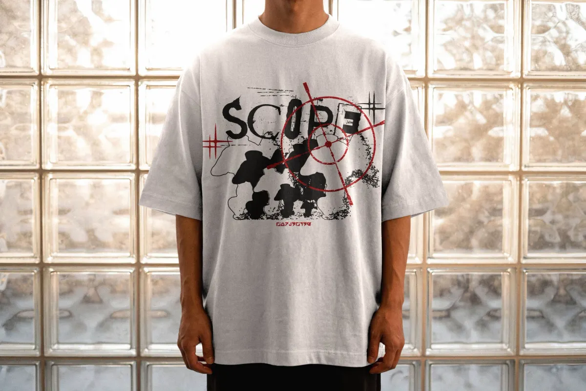 T-Shirt Mockup with Glass Blocks