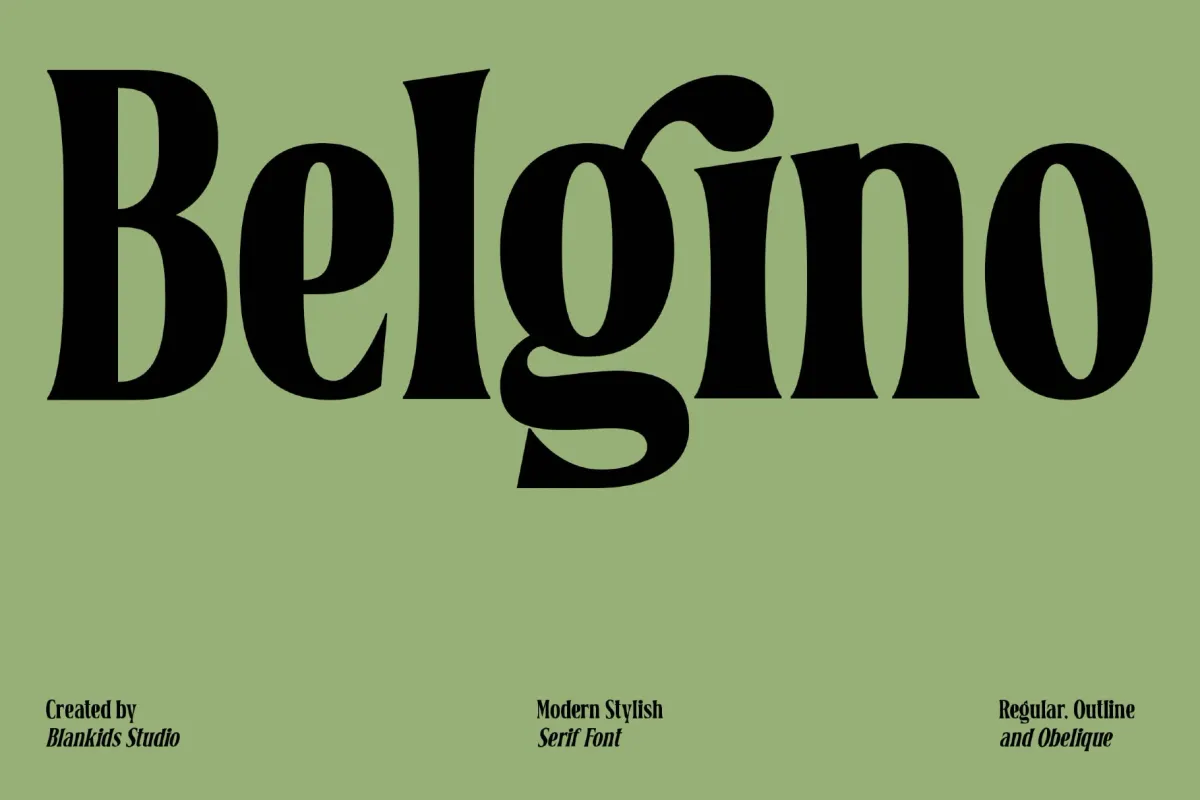 Belgino – Elegant Serif Font