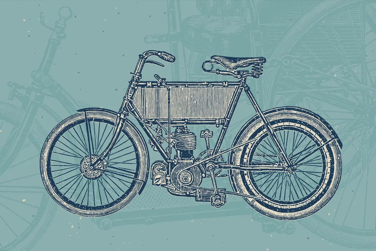 Bicycles Vintage Illustration Set