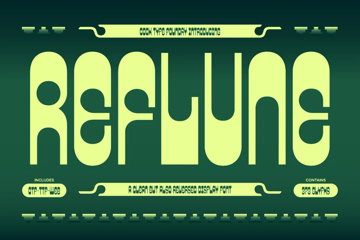 Reflune - Reversed Contrast Font