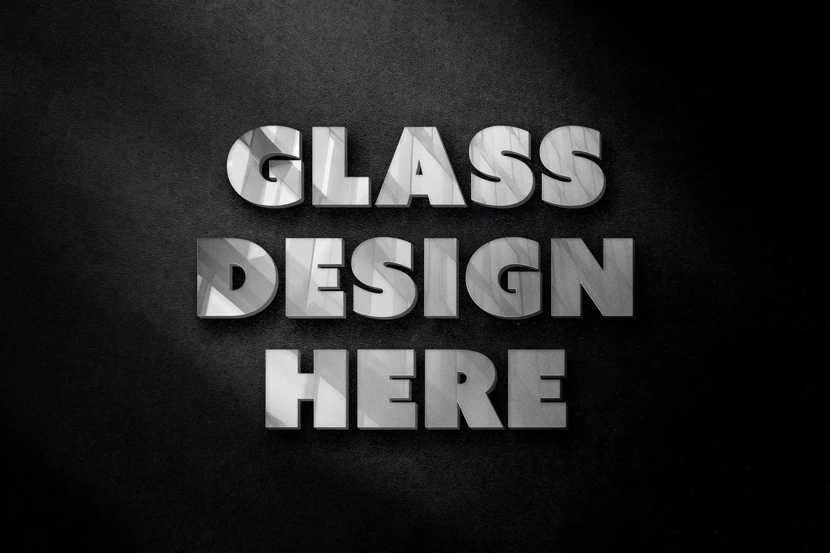 Glass Sign Mockup
