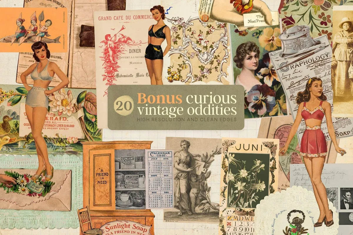 Vintage Ephemera Paper Pack